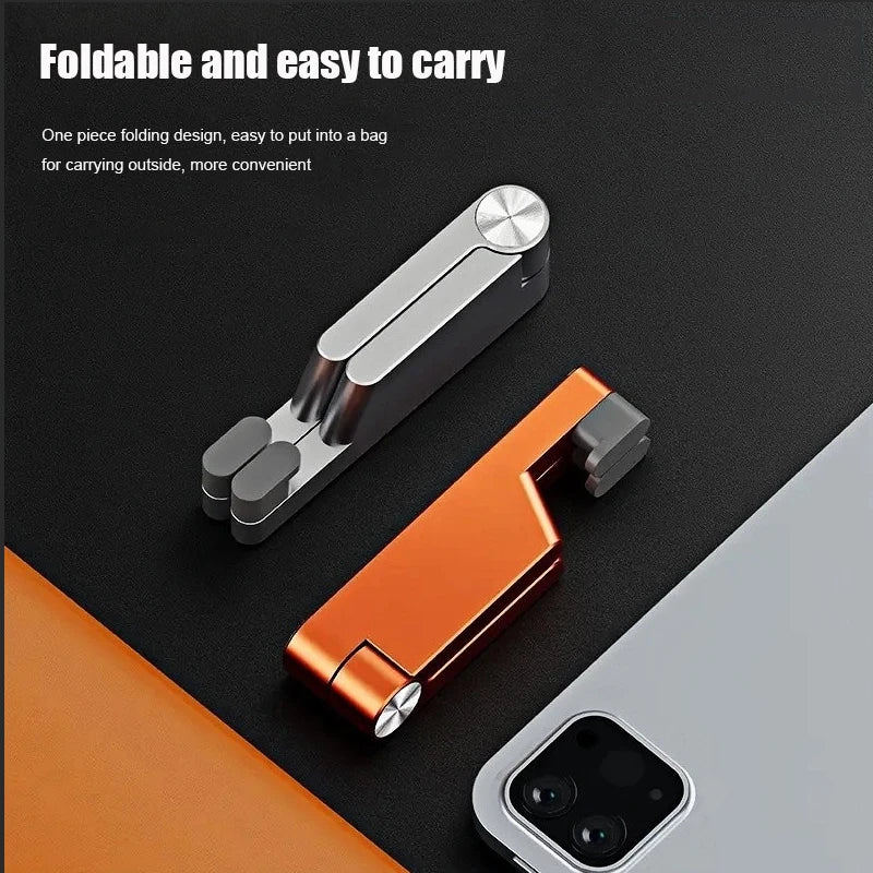 New All Metal V-shaped Mobile Phone Stand Foldable Portable Lazy Live Streaming Tablet Desktop Alloy Phone Stand