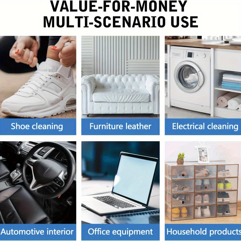 White Sneaker Cleaning Cream, Whitening and Stain Removal for Shoes, Leather, Car Interior, Women's Bags