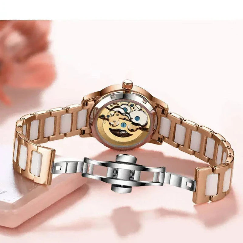 Woman Watch Elegant 2026 Wristwatches Skeleton Circular Dial Ladies Quartz Diamond Watch Luxury Fashion Watches for Girlfriend