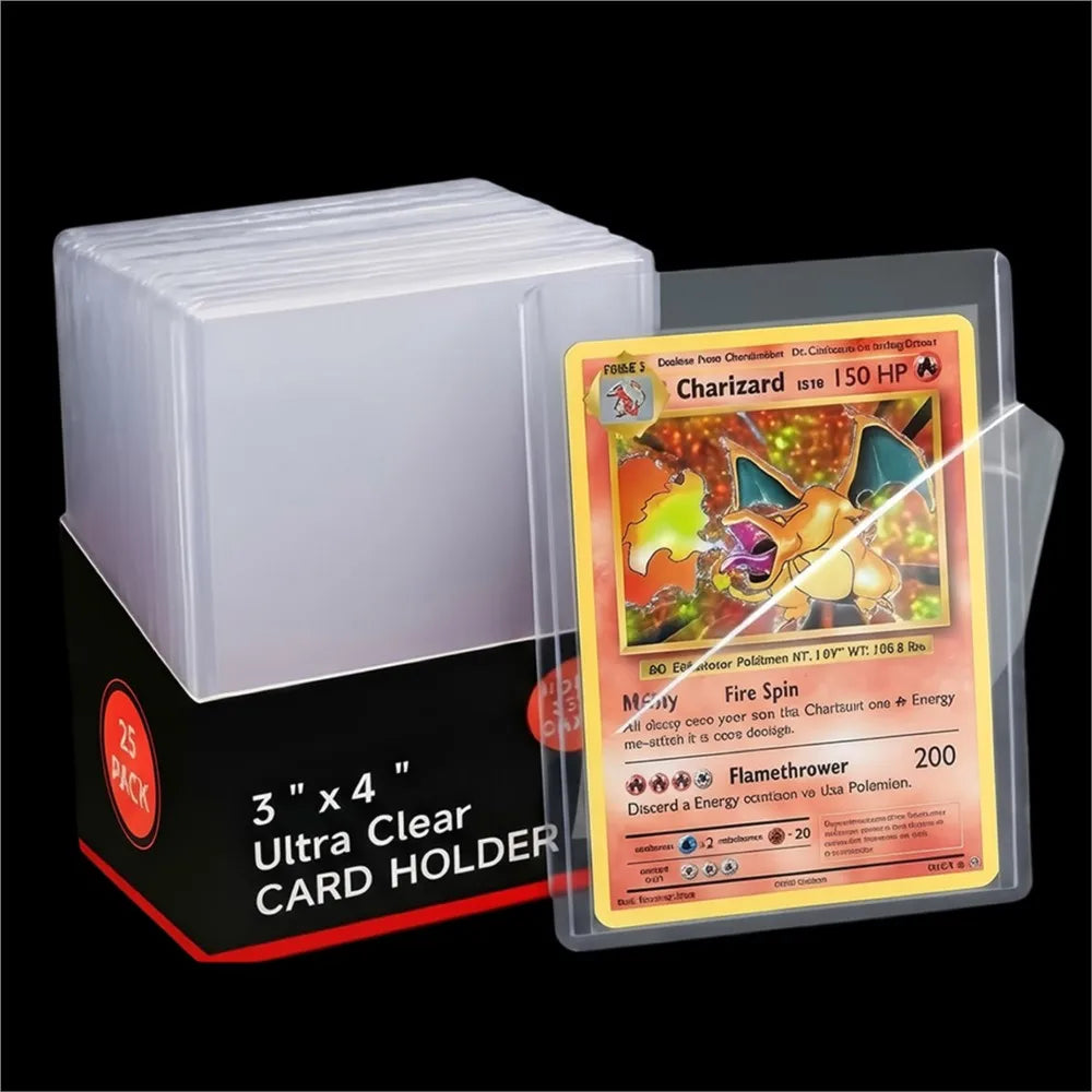 25-100pcs 3" x 4" Hard Card Sleeve Clear Anti Scratch Protector For Pokemon Game Baseball Sports Card Trading Protect Toploaders