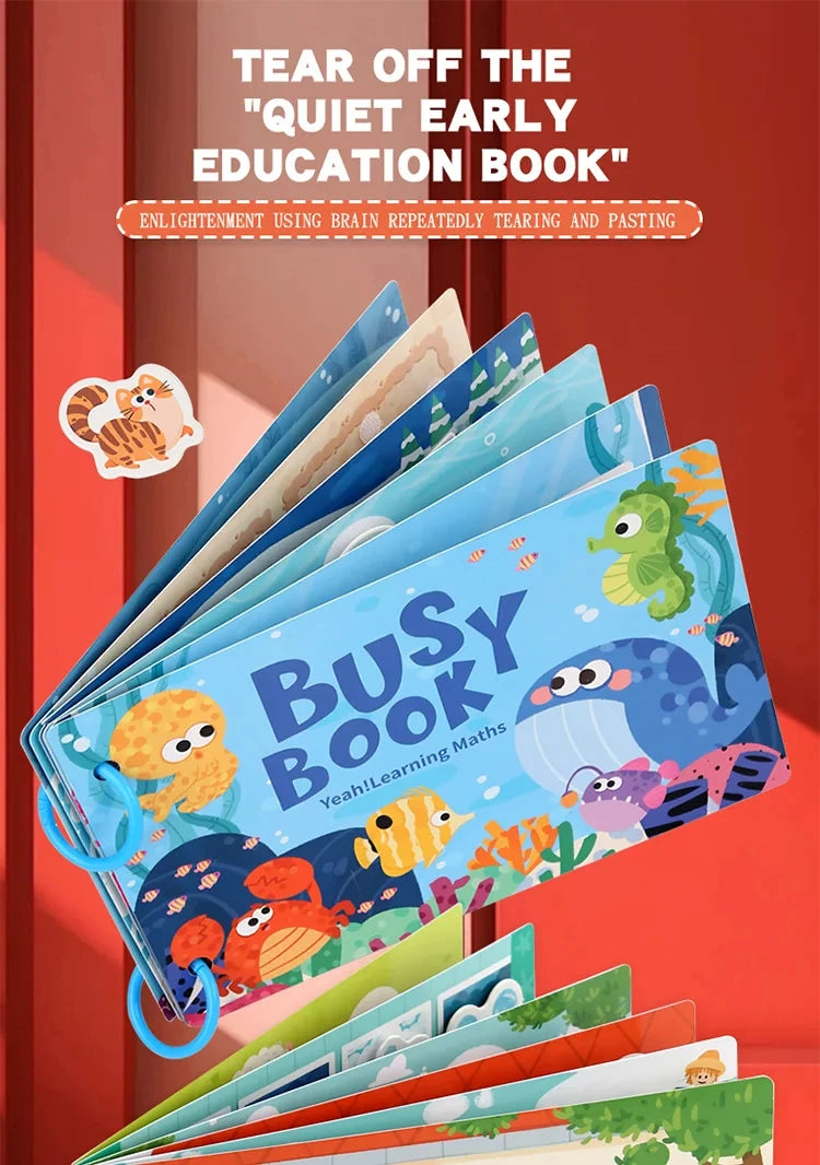 Busy Books Montessori Toy for 1 2 3 4 Year Toddlers Educational Activity Book Developing Sensory Board for Fine Motor Skills Toy