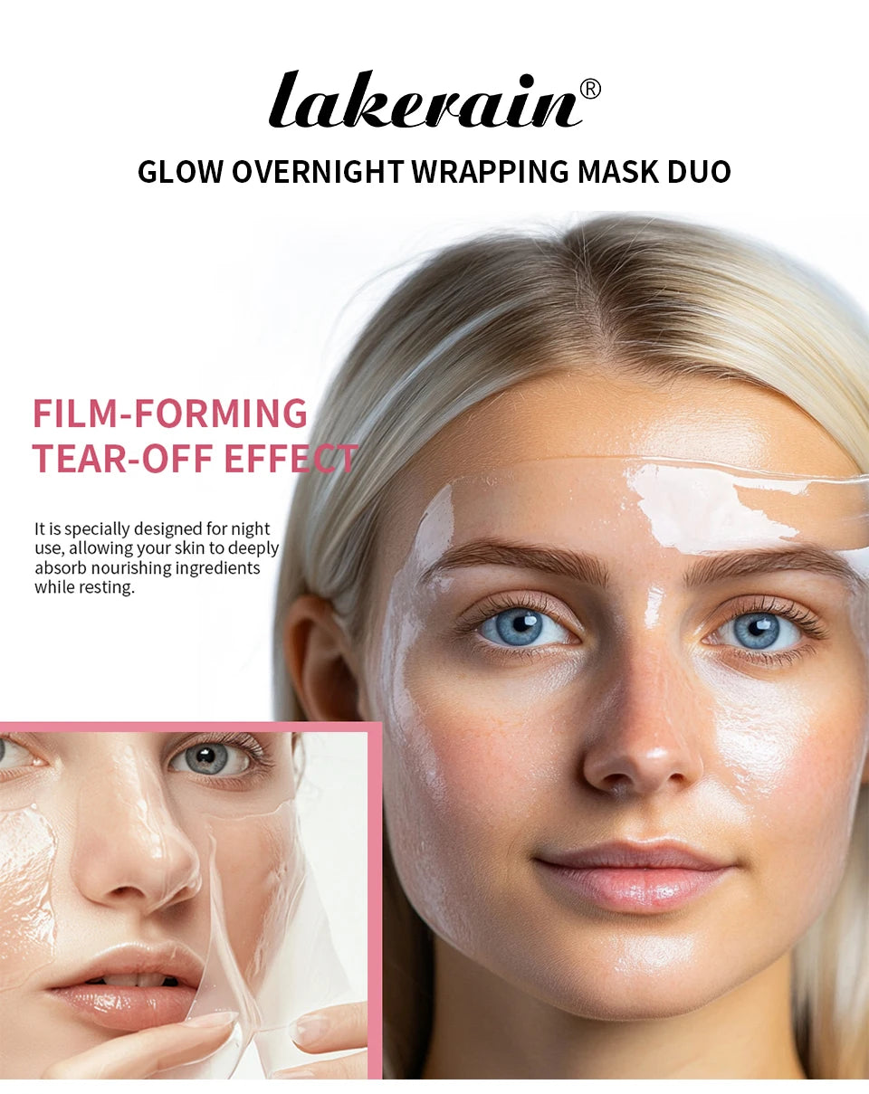 Glow night Wrapping Mask Deep Hydration Care Reduces Sagging&Dullness Even Skin Tone Mask Collagen Turmeric Hydrating Moisturize