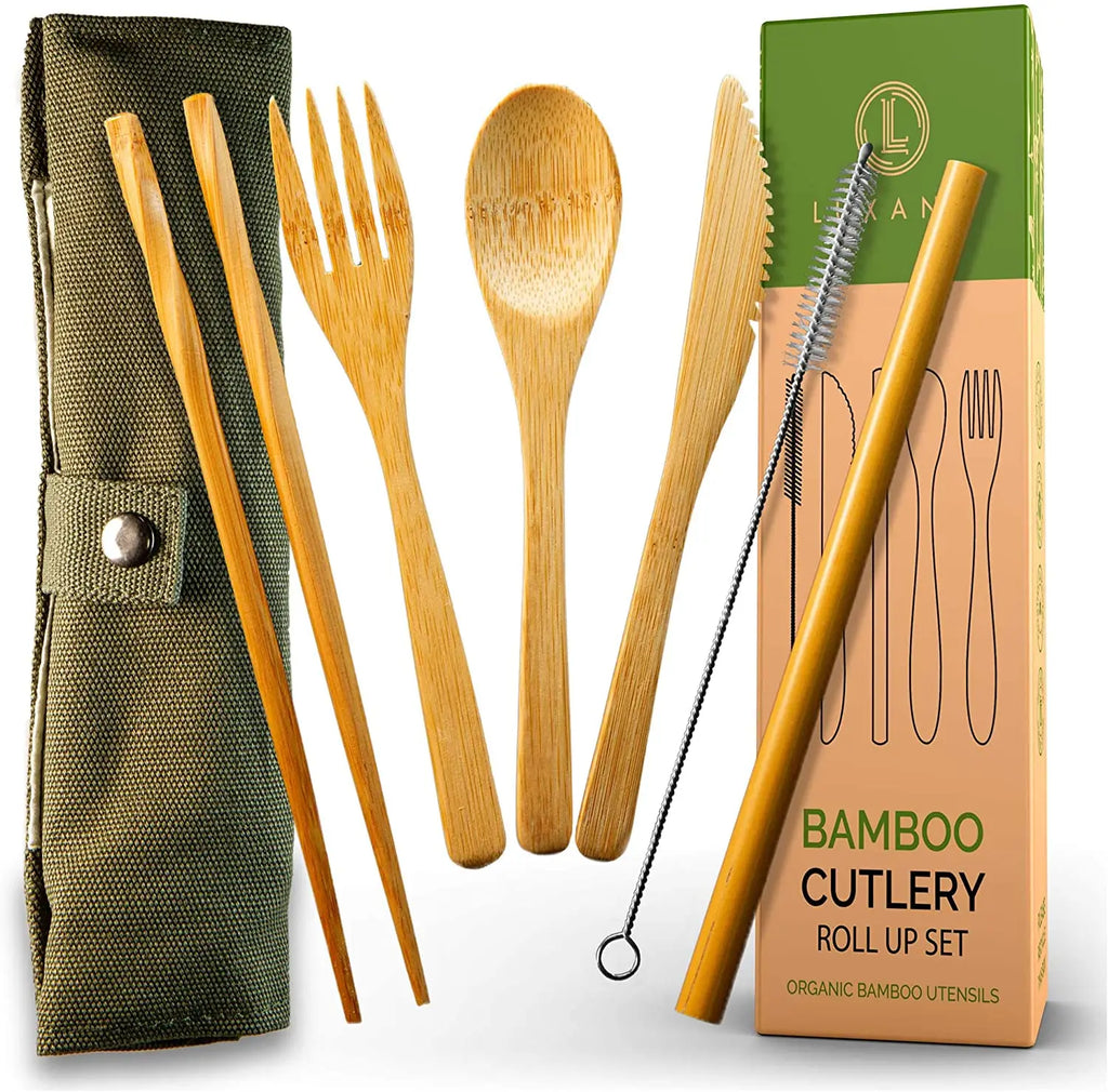 100% Biodegradable Disposable Eco-Friendly Bamboo Cutlery Set-Bamboo Utensils Made in Eco2go Vietnam