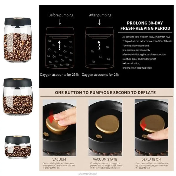 Airtight Glass Coffee Keeper